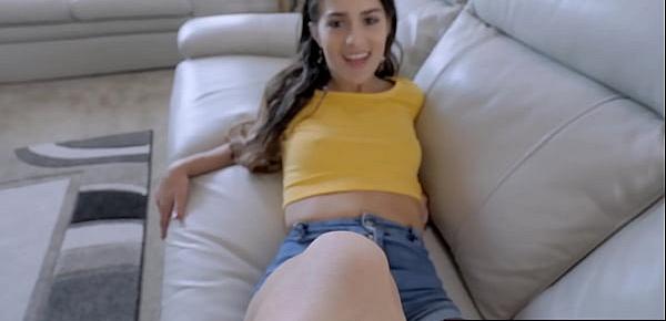  Sofie Reyez watching porn with stepbrother and sees his boner